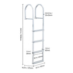 Removable Dock Ladder - 4 Steps for Boats and Pools