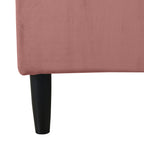 Aspen Vertical Tufted Headboard Platform Bed Set, Queen, Ash Rose