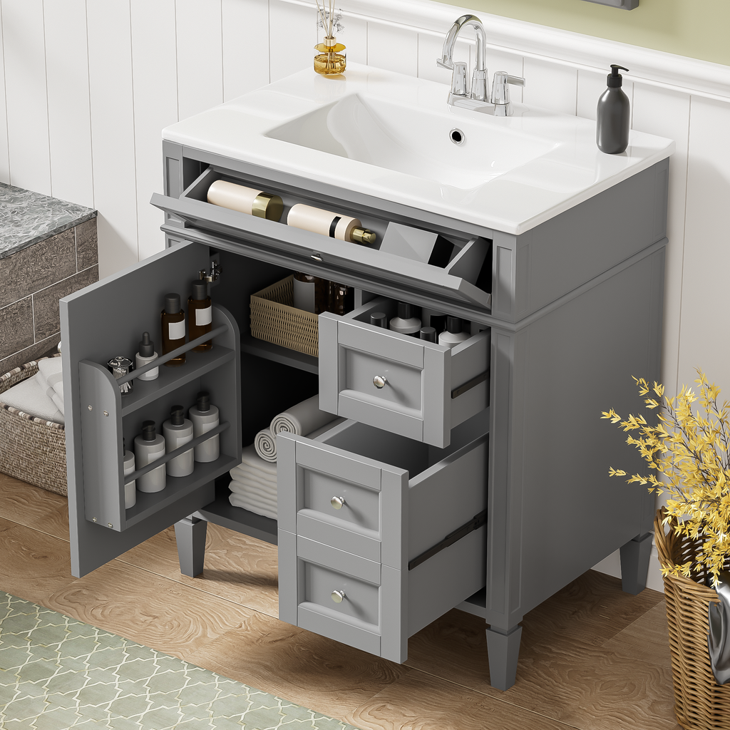 30'' Bathroom Vanity with Top Sink