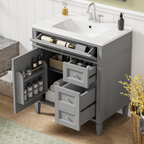 30'' Bathroom Vanity with Top Sink