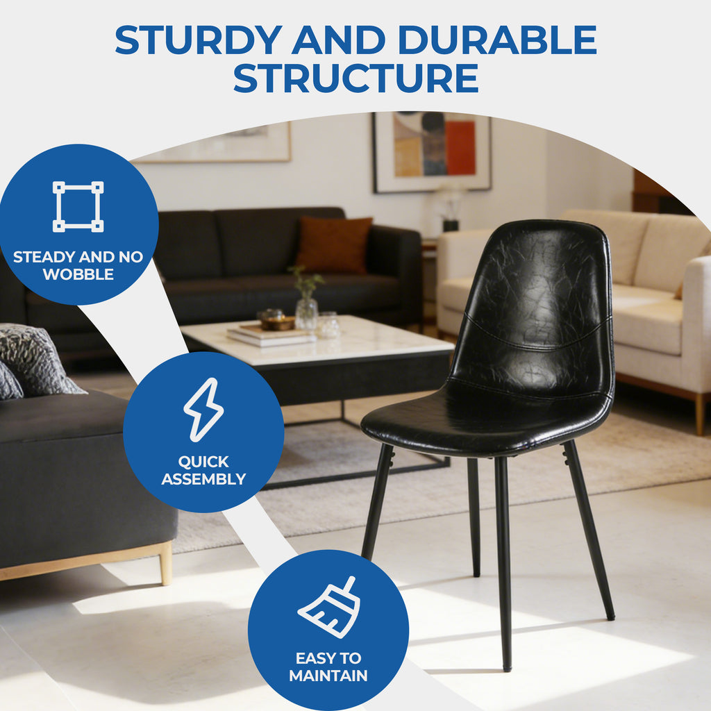 PU Dining Chair 4-Piece Set