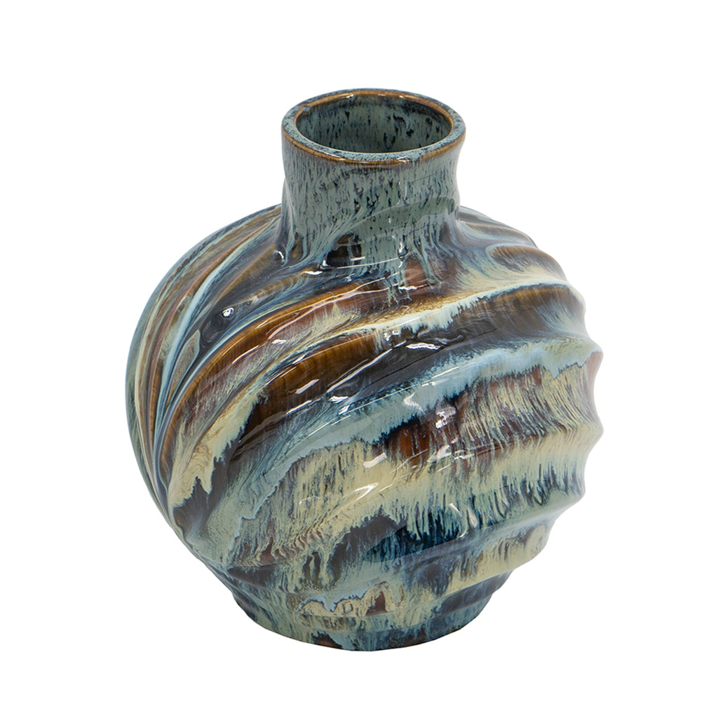 Ceramic Decorative Vase - Blue and White