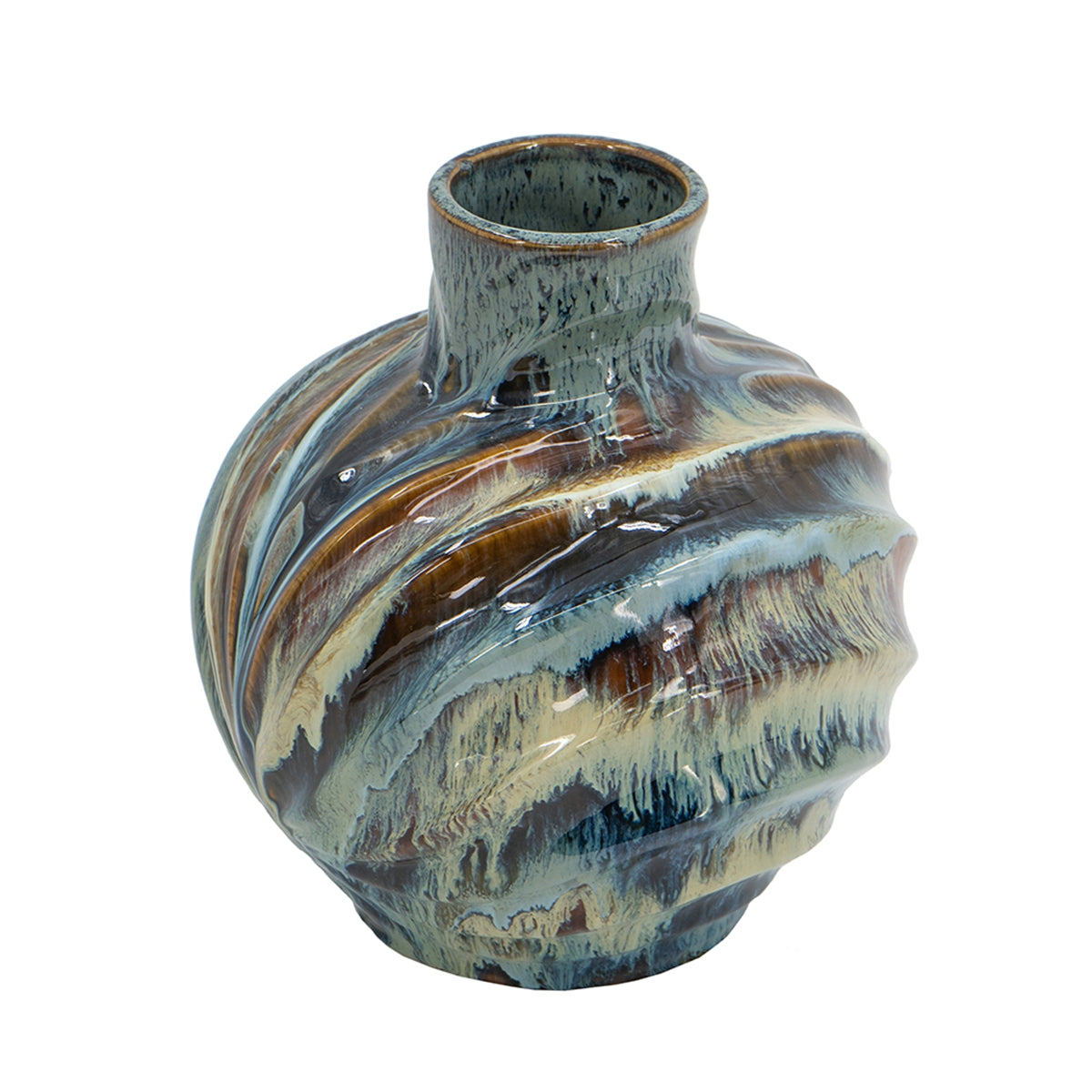 Ceramic Decorative Vase - Blue and White