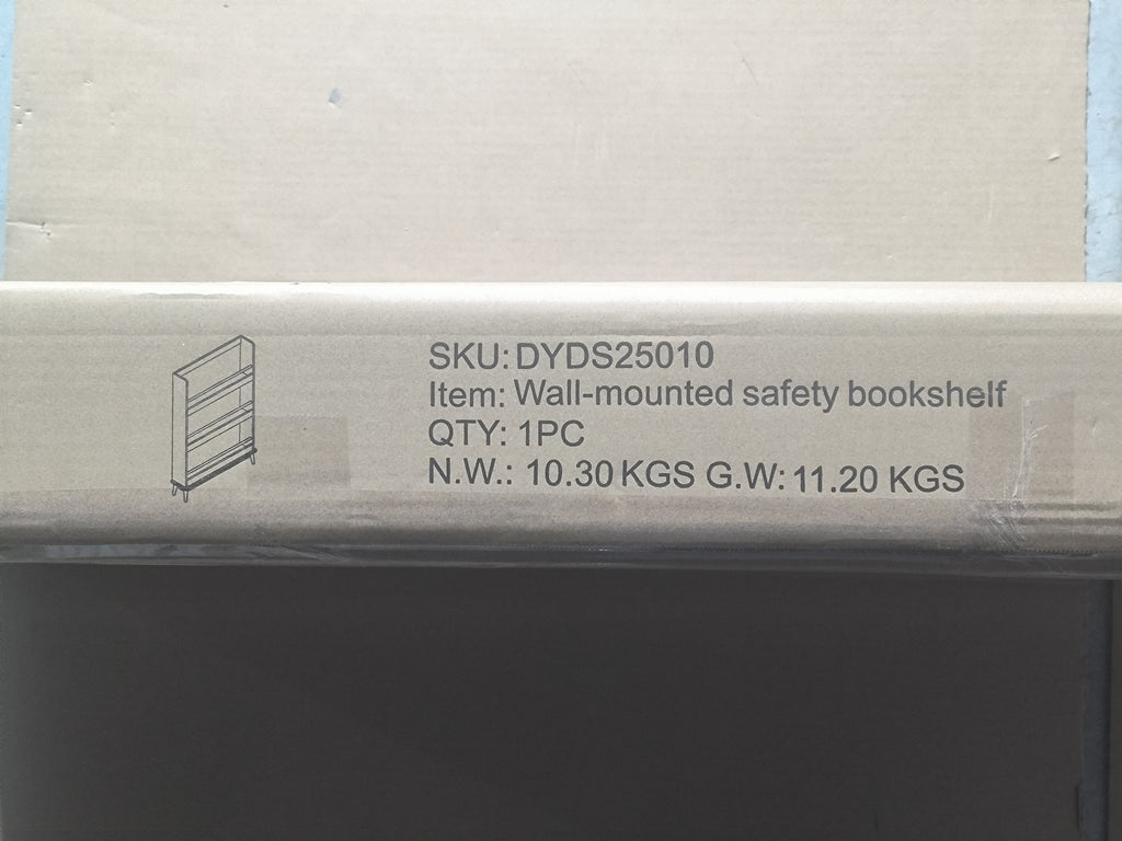 Wall-Mounted Kids Bookshelf with 3 Front-Facing Display Shelves