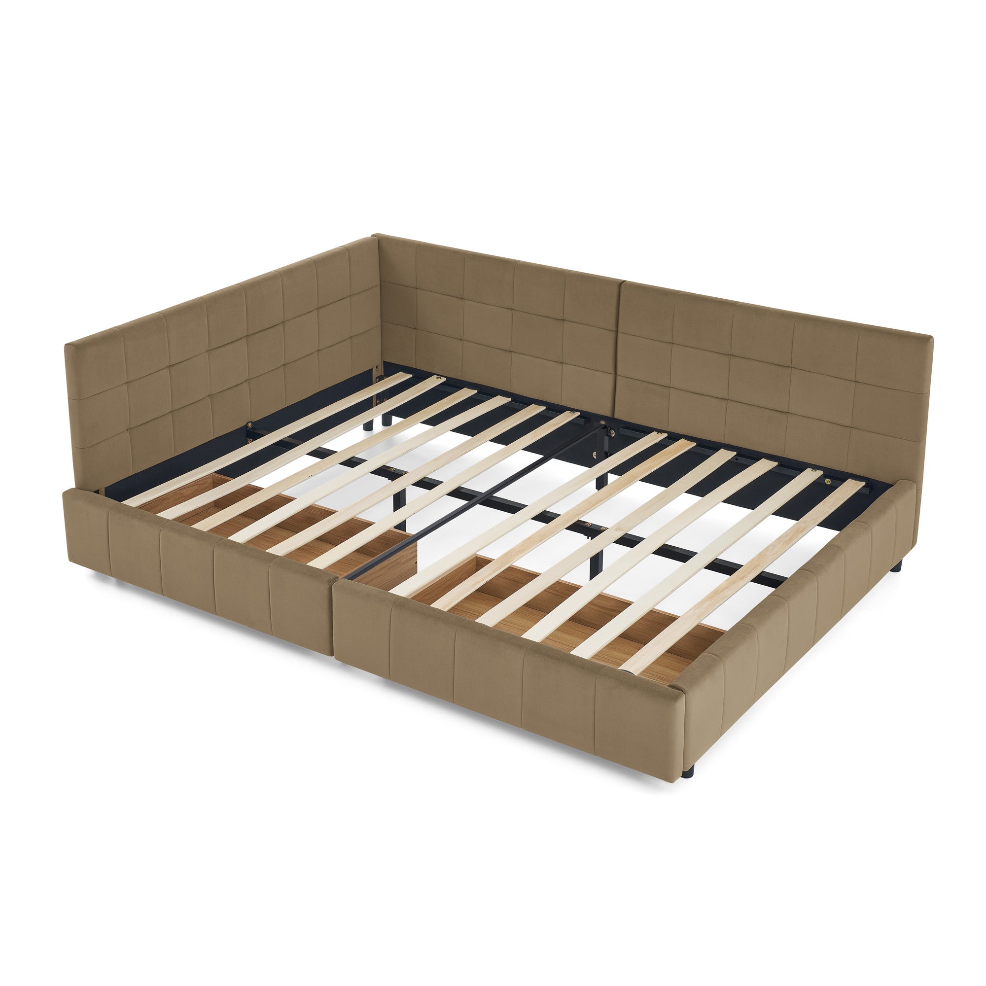 Full Size Storage Upholstered Tufted Bed Frame