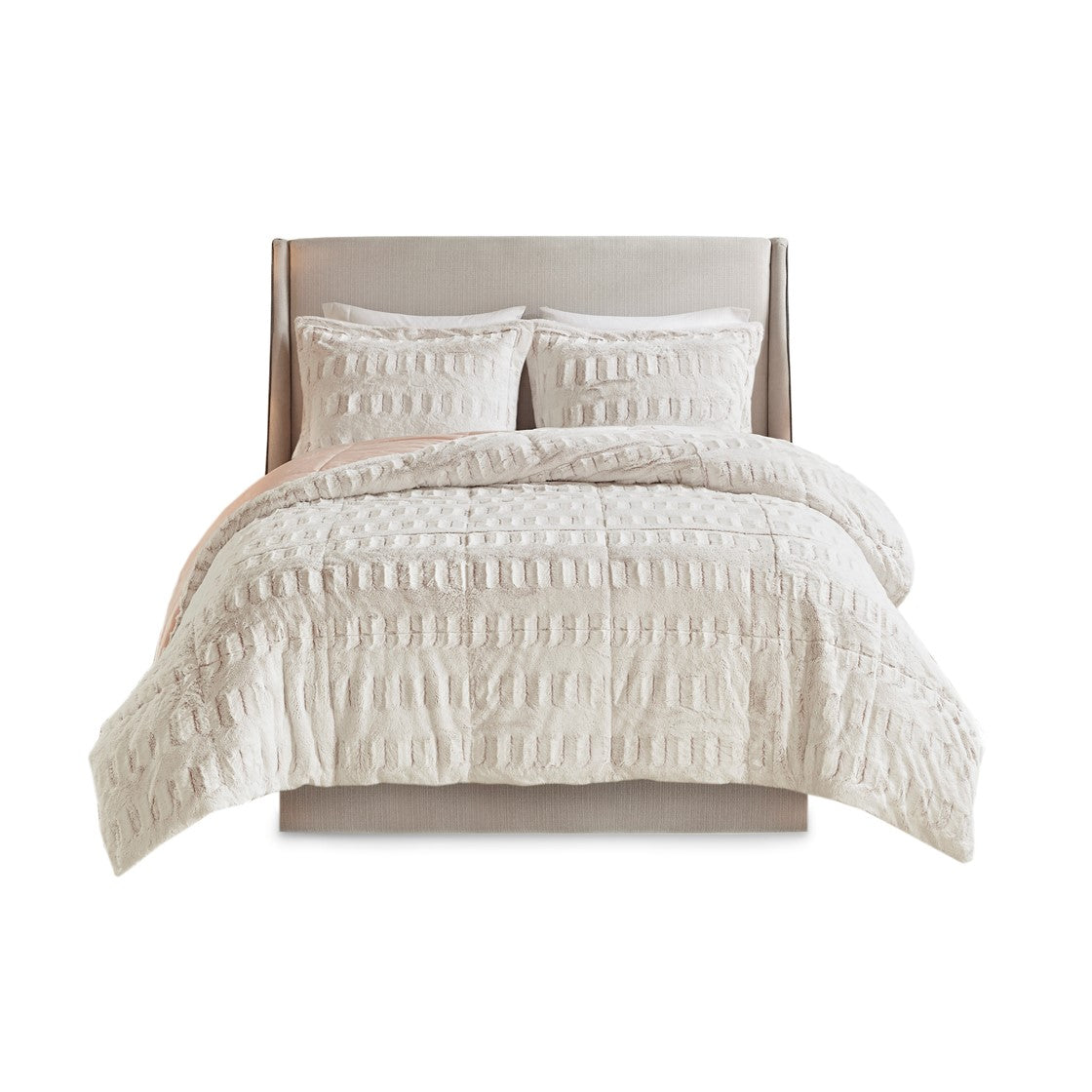 Twin/Twin XL Back Print Long Fur Comforter Mini Set
