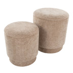 Upholstered Contemporary Ottoman Set