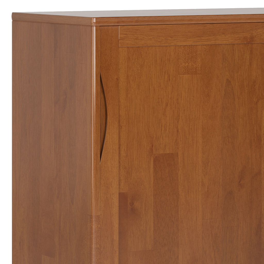 Harper 48 Inch Wide Solid Hardwood Mid-Century Modern Medium Storage Cabinet in Teak