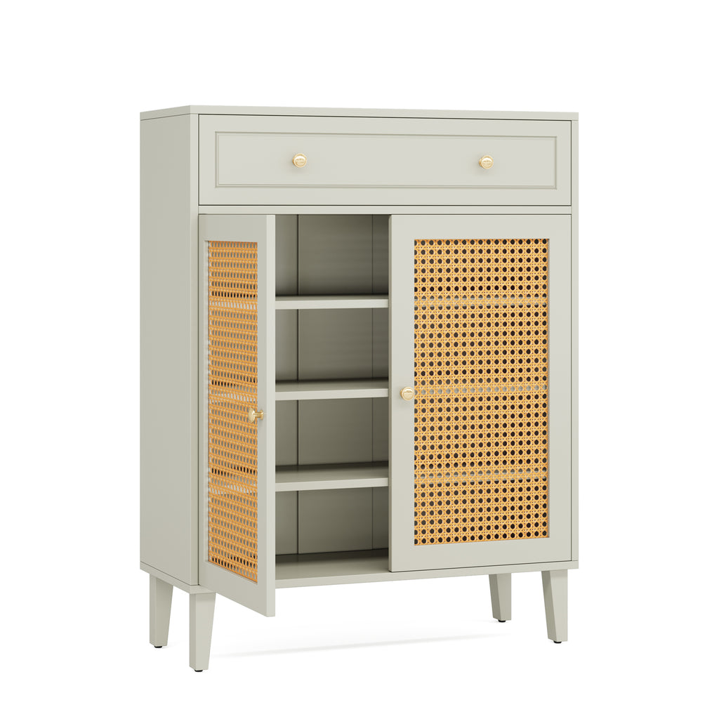 31.49” Mint Green Shoe Cabinet