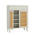 31.49” Mint Green Shoe Cabinet