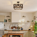 4-Light Square Kitchen Island Light Fixture