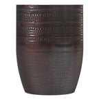 Johnsen 15 Inch Wide Tribal Pattern Metal Accent Table