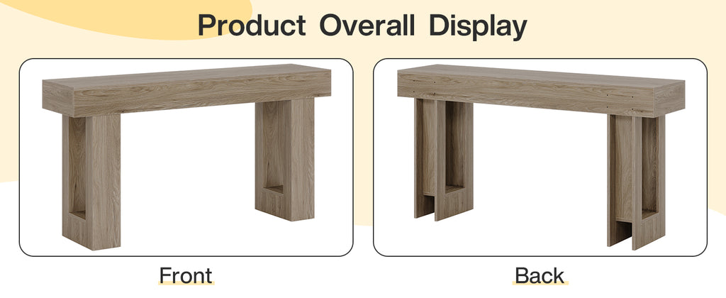 63 Inches Farmhouse Console Table