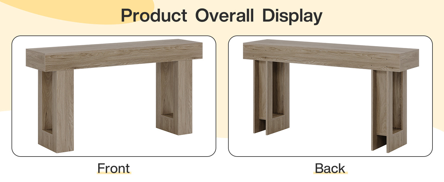 63 Inches Farmhouse Console Table