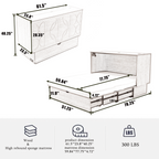 Cabinet Bed with Storage, Queen Bed, Folding Foam Mattress