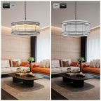 37" Modern Gold Round Chandelier