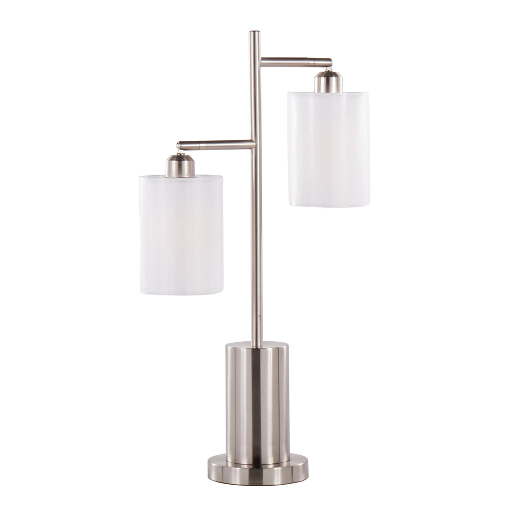 Cannes Contemporary Table Lamp in Nickel Metal