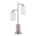 Cannes Contemporary Table Lamp in Nickel Metal
