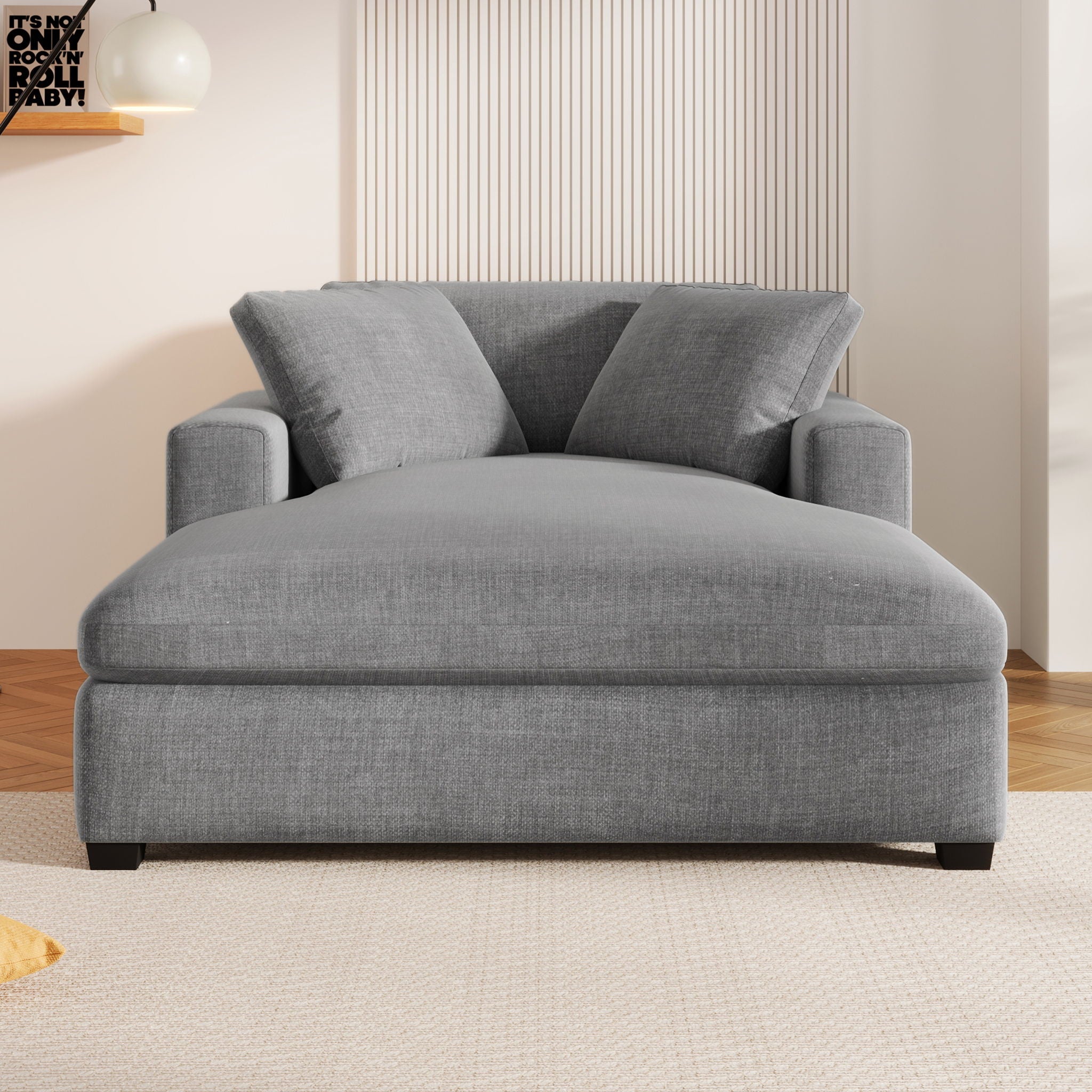 Oversized Chaise Lounge Chair Classic Design