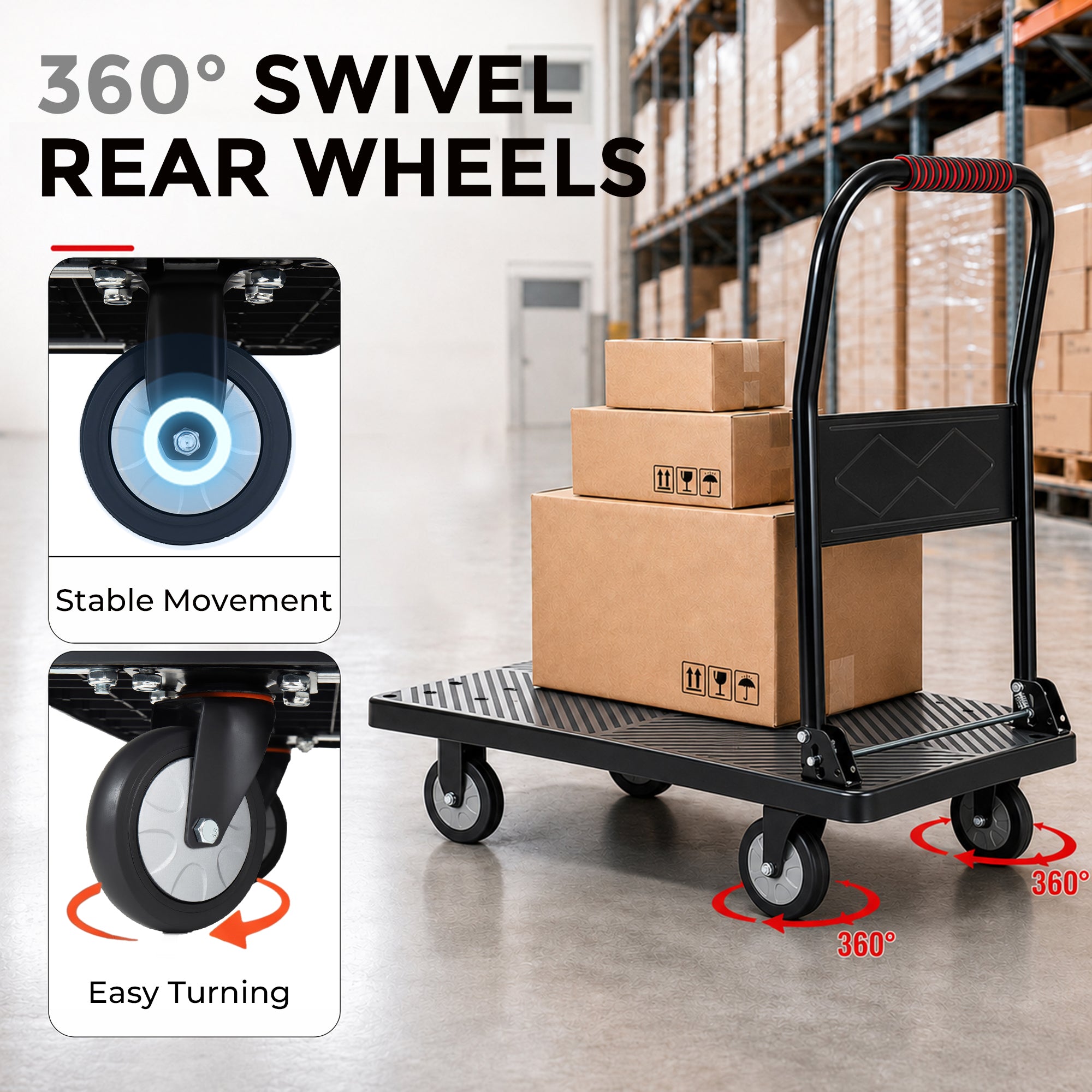 35-3/4" Long x 24" Wide Foldable Platform Truck