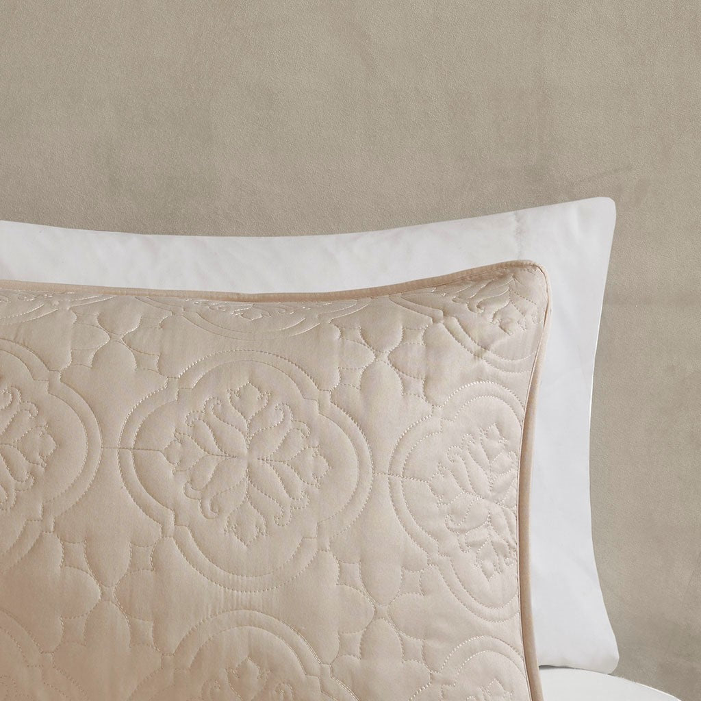 3 Piece Reversible Bedspread Set Khaki Full/Queen