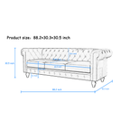 FX-P80PB-PUBR-2PC Chesterfield Sofa Set