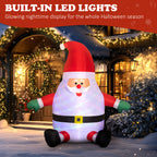 Inflatable Christmas Santa Claus with Rotating Light