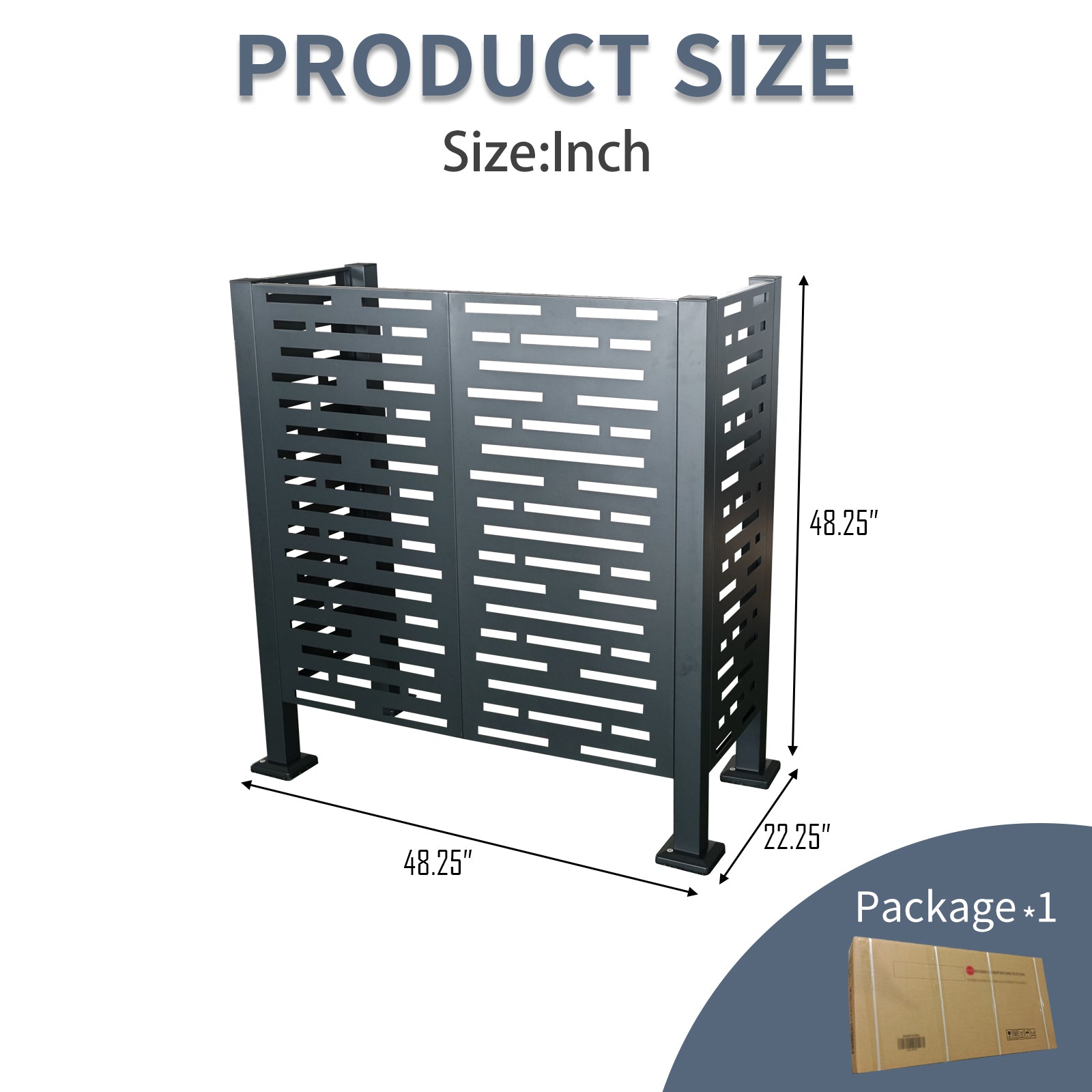 4x2 Ft Air Conditioner Fence for Outdoor Units