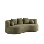90 in. Curved Modern Boucle Sofa