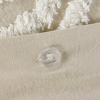 King/Cal King 3 Piece Tufted Cotton Duvet Cover Set