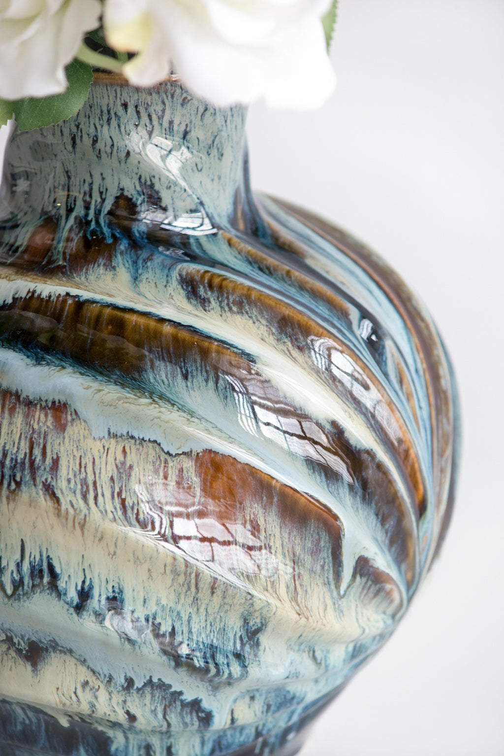 Ceramic Decorative Vase - Blue and White