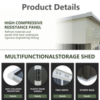 6x4 FT Garden Shed for Patio Outdoors Storage