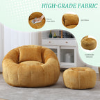 UNITED WE WIN Modern Bean Bag Chairs with Ottoman