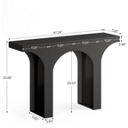 47-Inch Modern Black Console Table