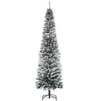 Flocked Christmas Tree with Faux Snow