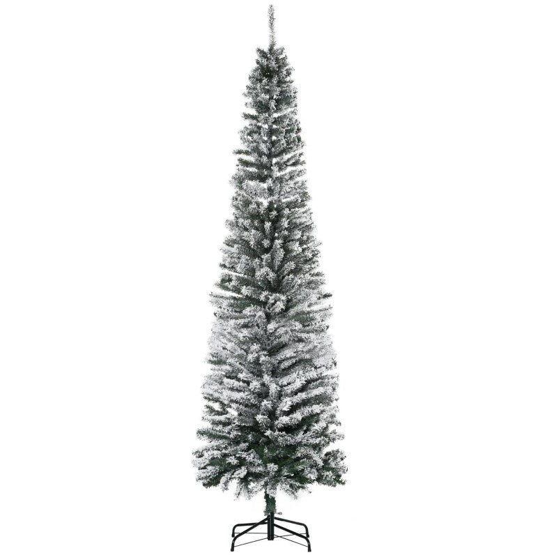 Flocked Christmas Tree with Faux Snow