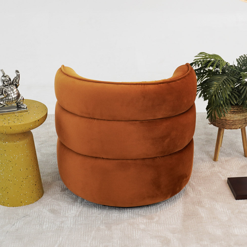 Walden Swivel Chair - Burnt