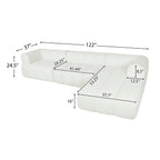 122" Modern L-Shaped Sectional Sofa with Chaise Lounge
