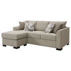 Pacheco Camel Upholstered Sleeper Sectional Chaise Sofa