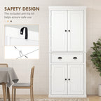 HOMCOM 72" Kitchen Pantry, Tall Storage Cabinet