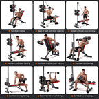 Multi-Functional Weight Bench With Pulley System and Adjustable Backrest