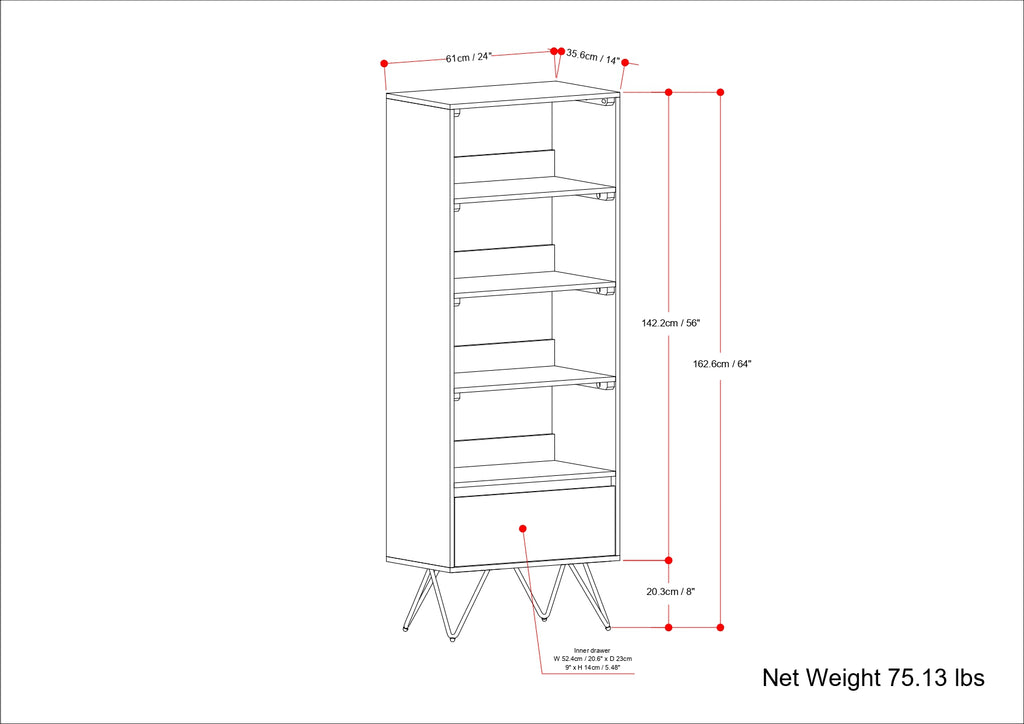Hunter Tall Bookcase