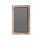 29.13"×47.24" Rectangular Carved Leaf Wall Mirror