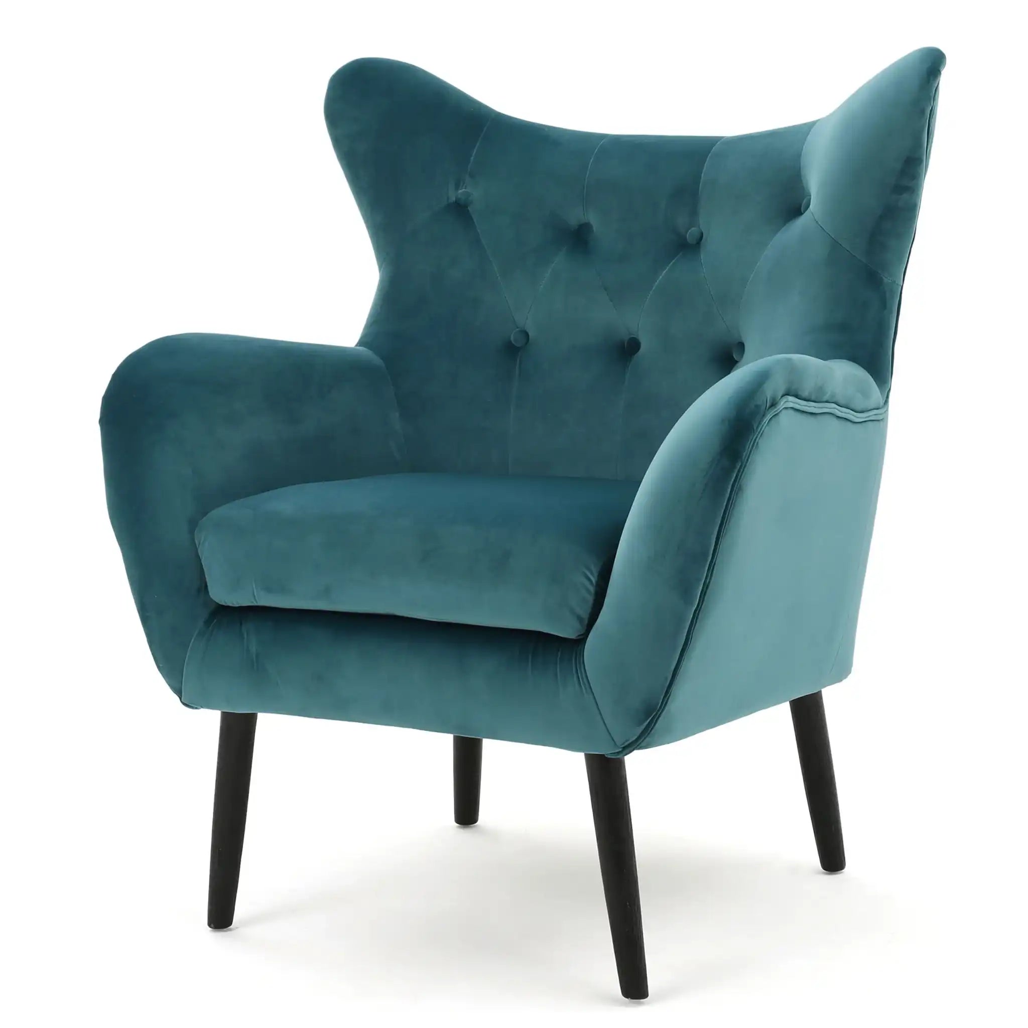 Alyssa Mid Century Upholstered Arm Chair With Wingback Design