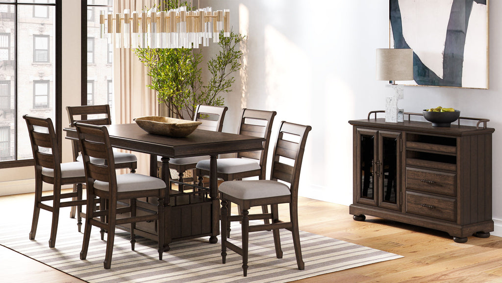 Upholstered Seat Ladderback Side Chair Set of 2