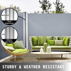 Retractable Side Awning 71''x 236'' Aluminum
