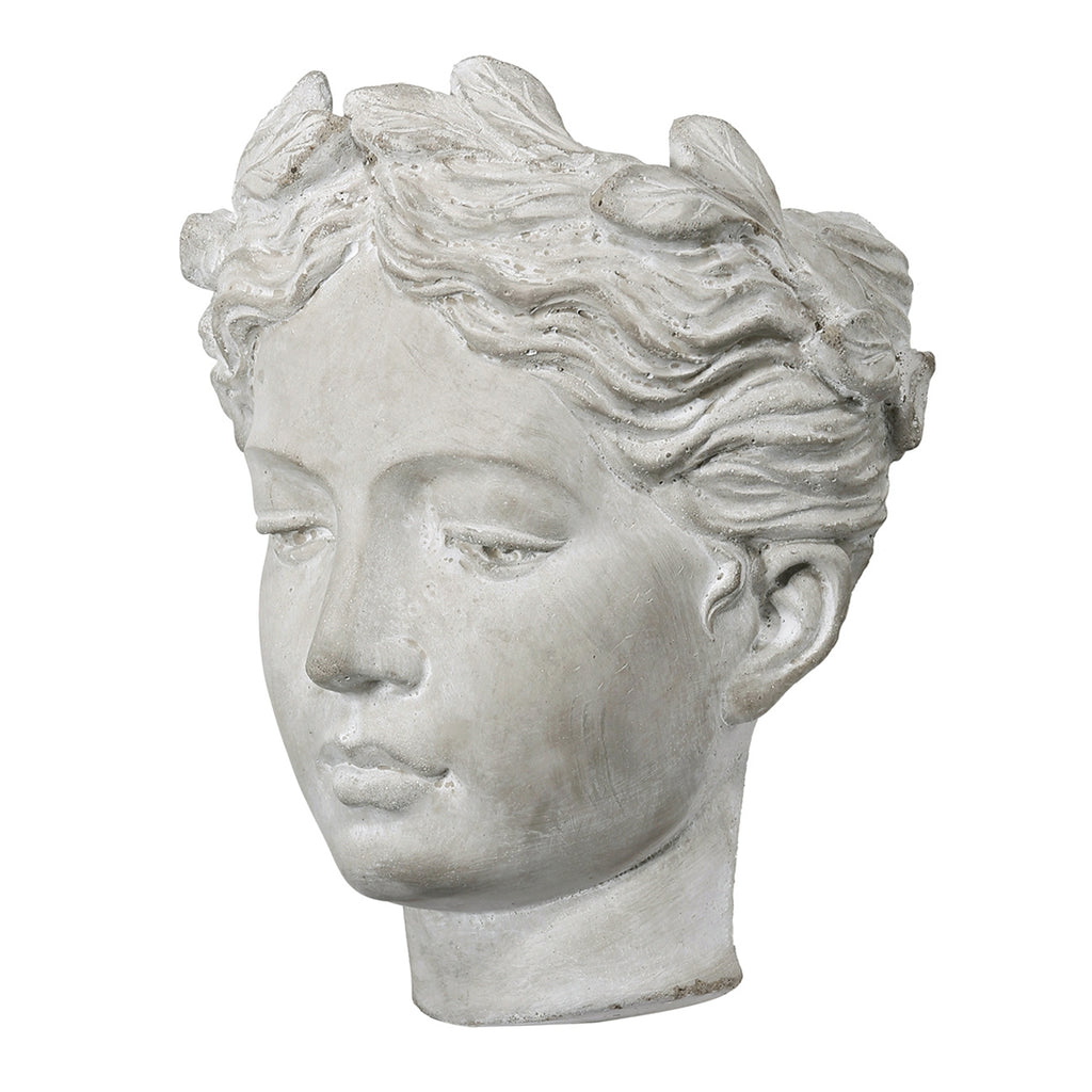 Small Visage Cement Wall Planter Wall Vase