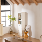 75'' Freestanding Display Bookshelf with Storage & Cabinet