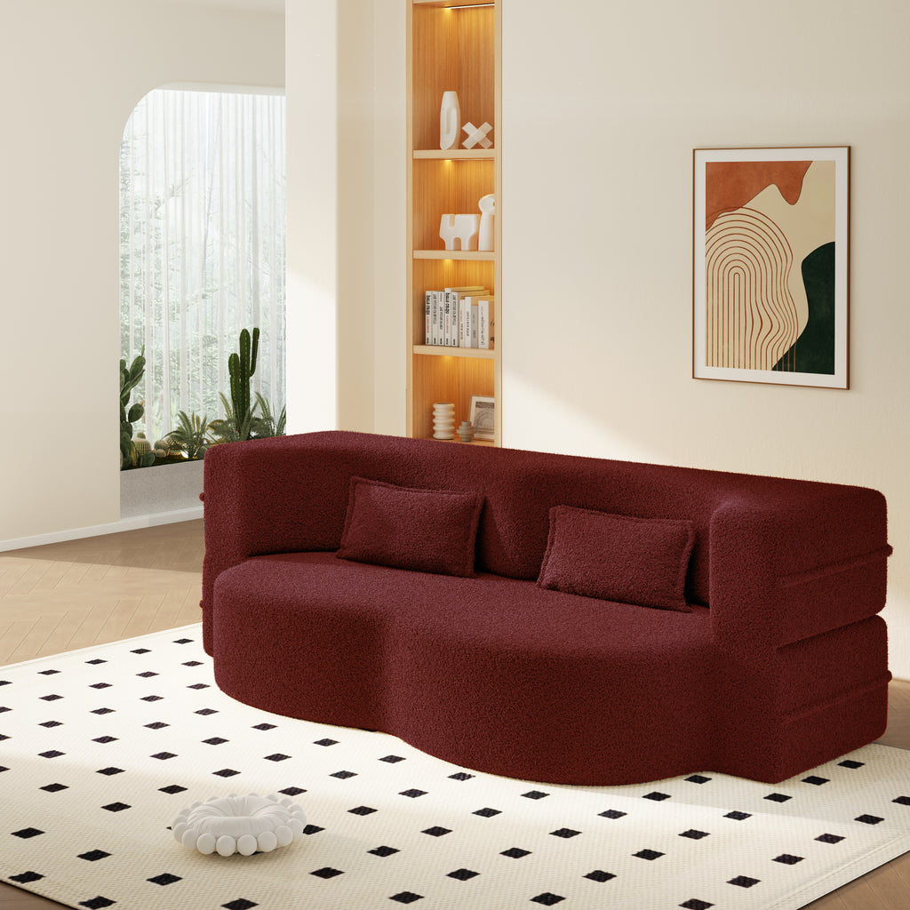 Modern Floor Sofa with 2 Pillows
