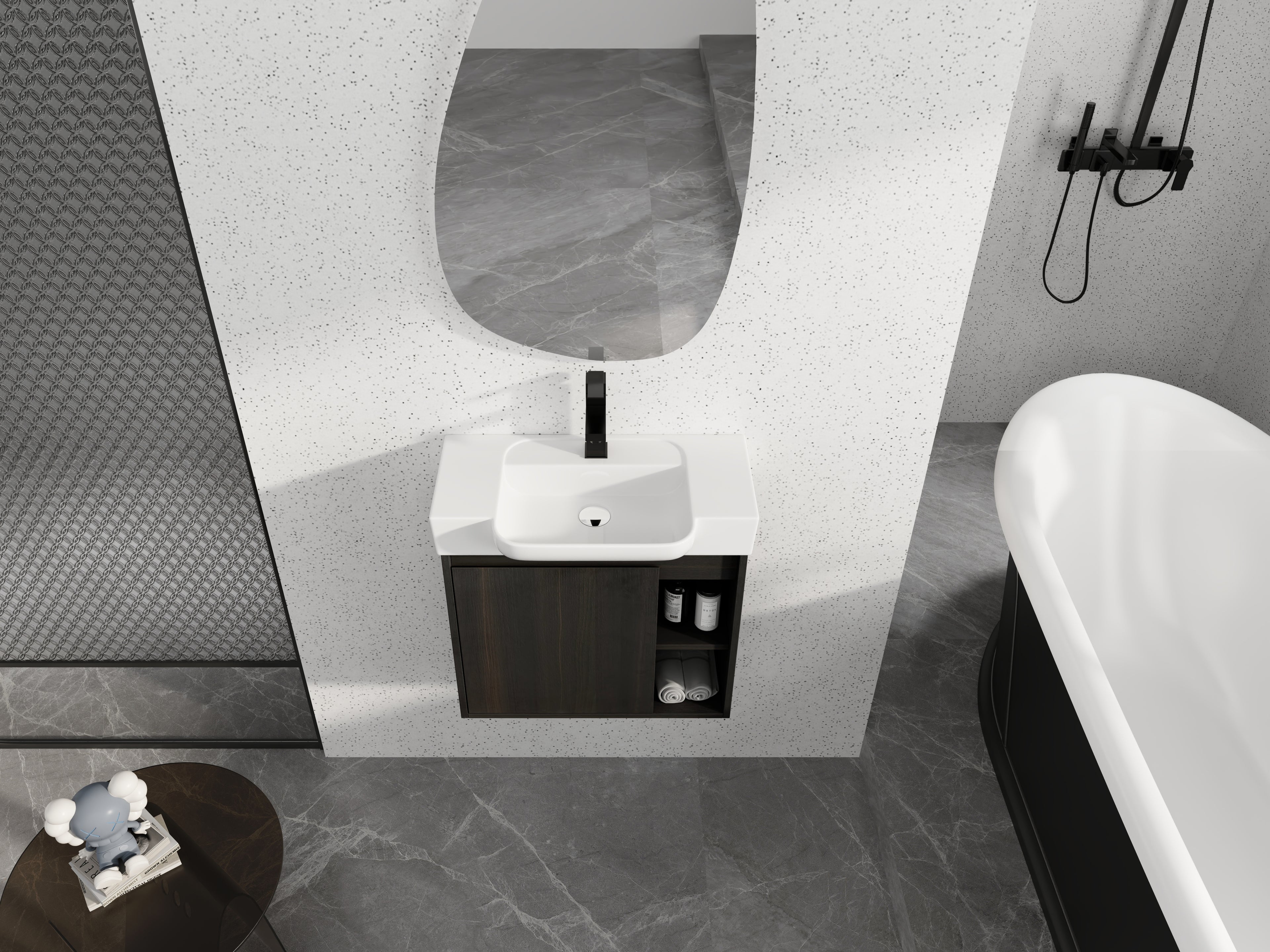 24'' Wall-Mounted Bathroom Vanity